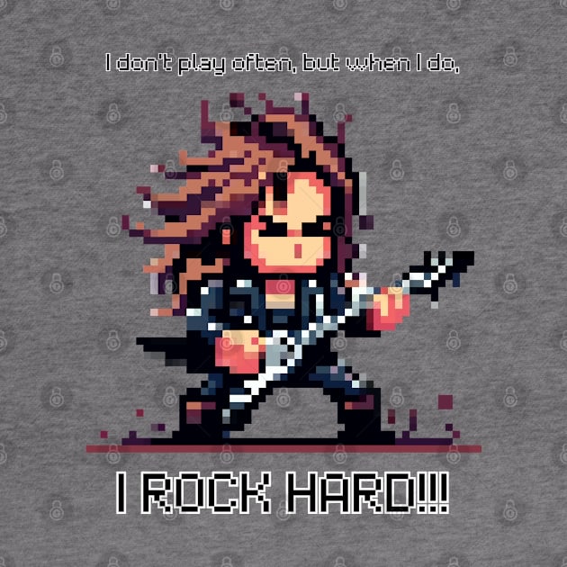 Rockstar Riffs - Epic Guitar Player Design by PixelArtly